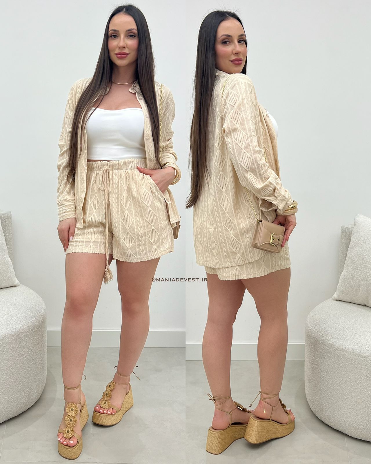 Conjunto Luana Bege Claro 106999